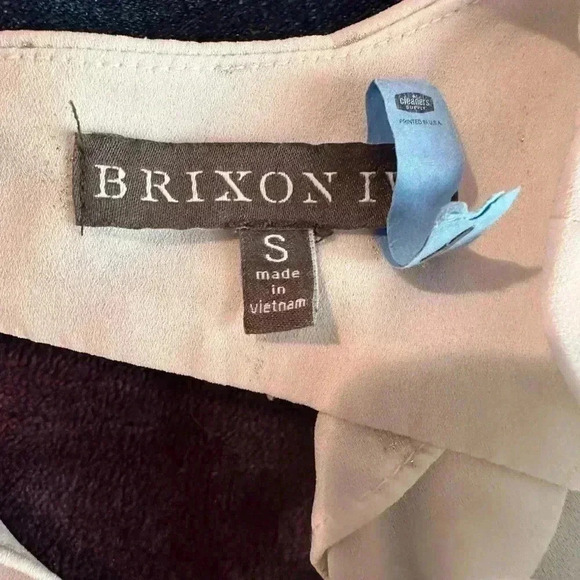 Brixon Ivy White Tank with Silver Print with Open Back in Size Small - Picture 5 of 7